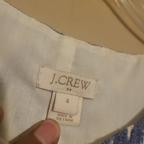 J. Crew Factory | Women's Zig Zag Print Buttoned Pocketed Shorts Romper (Size 4) - Picture 3 of 13